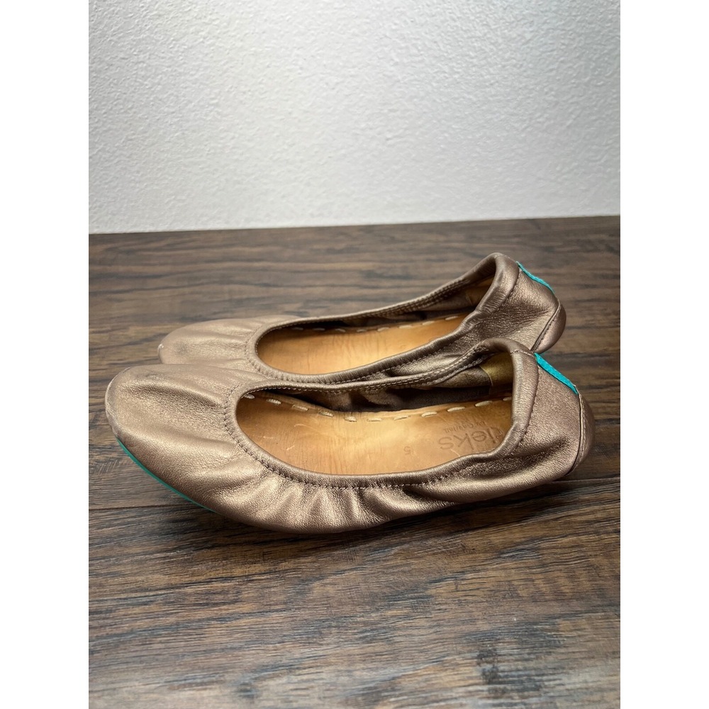 Tieks by Gavrieli Women's Shoes Size 5 Metallic Bronze Leather Ballet Flats